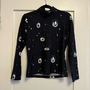 Sandy Liang long sleeves stretch “secrets” eye top women’s L
